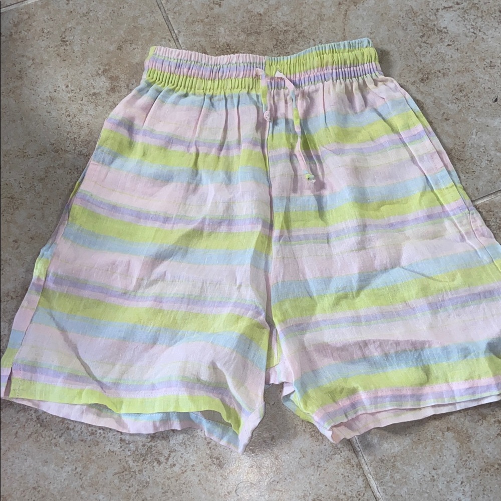 Frankies Bikinis size S Lou Striped High Waist Shorts - Picture 5 of 6
